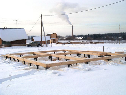 Строительство фундамента зимой